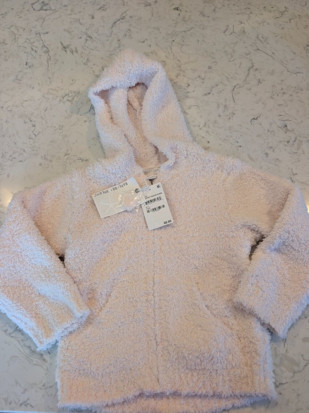 NEW! Barefoot dreams toddler zip-up hoodie (pink) 2T/3T